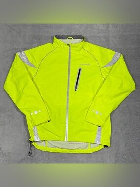 Endura Hi Vis LED Luminite Neon Yellow Cycling Jacket XXL Reflective Waterproof